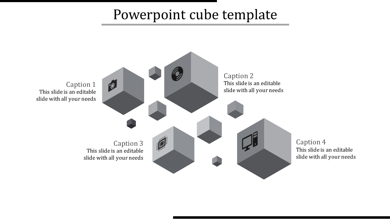 powerpoint cube template-powerpoint cube template-gray